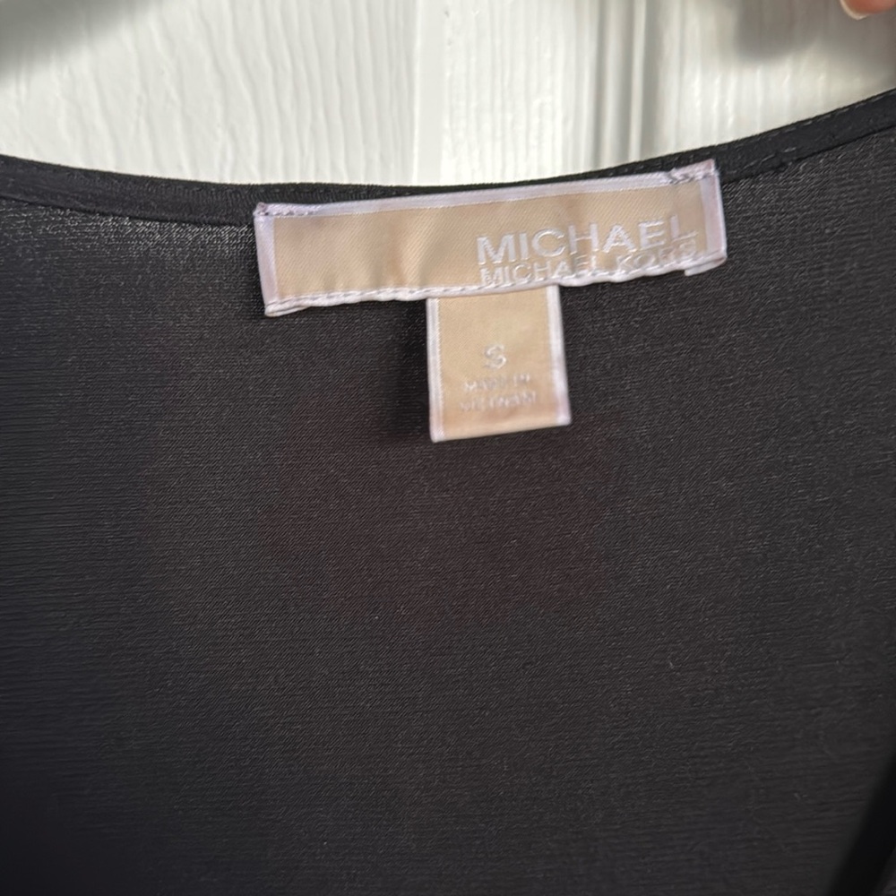 Black Long Sleeved Michael Kors Bodycon Dress
